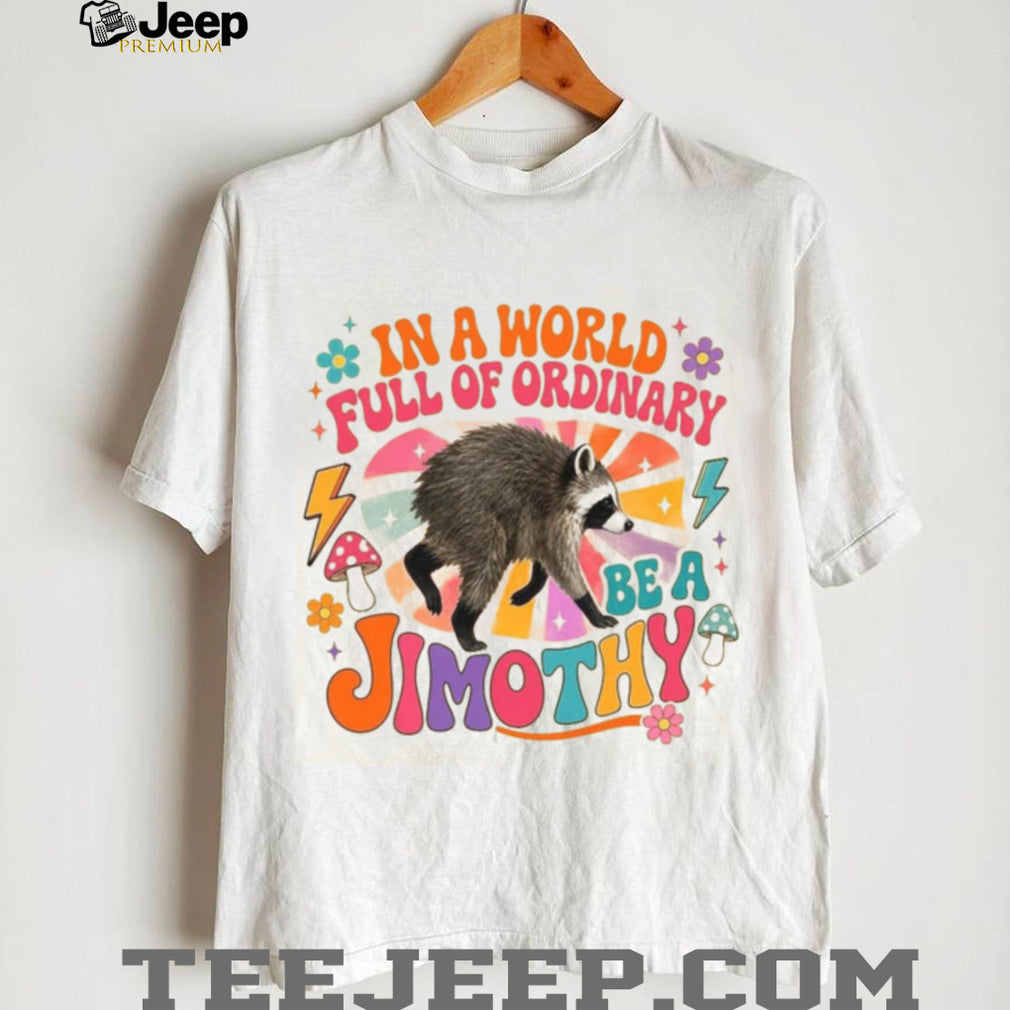 Raccoon Lover Retro Groovy Mushroom Vintage Cute Animal Shirt