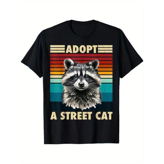 Raccoon Retro Raccoon Gift Men T-shirt Made in USA