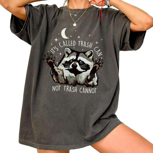 Raccoon Shirt Funny, Inspiration Tee, Motivational Tshirt, Gifts for Him Her, Raccoon Lover Shirt, Funny Raccoon T-Shirt, Animal Lover Gift, Meme T-Shirt, Trash Panda, Women Top Breathable Casual