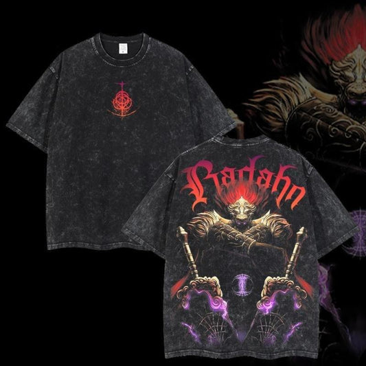 Radahn-Miquella Consort Elden Ring Collection Game Washed T-Shirt Game Acid Washed Lightweight Shirt, Gildan Unisex, Premium