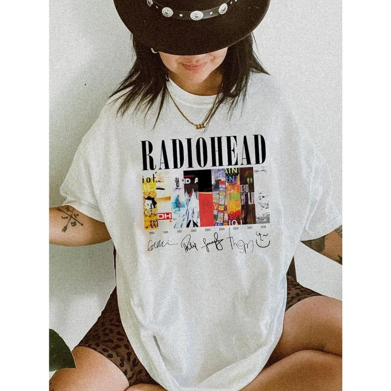 Radi0head Shirt, Radiohe@d Album Shirt, Vintage Band T-Shirts, Graphic Tees for Women Men, gift for fans