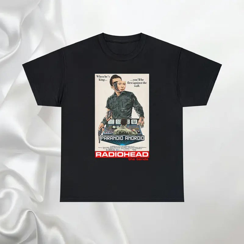 Radiohead Paranoid Android Bends Ok Computer Vinyl Rainbows Concert Tour T-Shirt Menswear Top