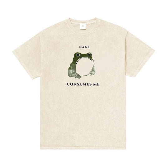 Rage Consumes Me Frog Tshirt,  Meme Frog Shirt, Vintage Style Unisex T-Shirt, Nature Lover Gift, Funny Frog Retro Shirt Cotton Top Tshirt Crewneck