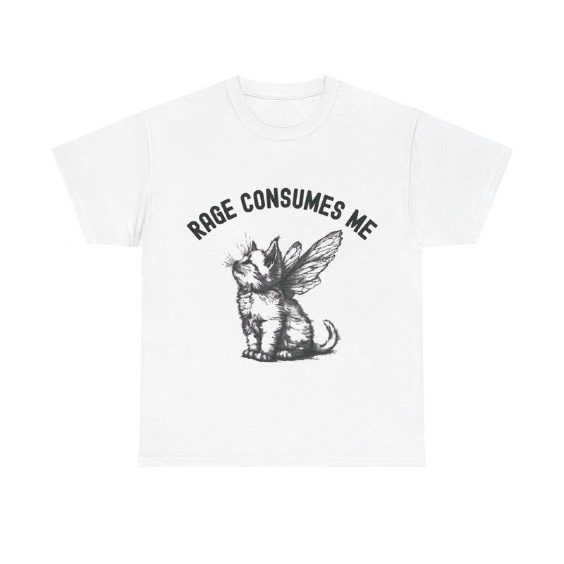 Rage Consumes Me Funny Cat Shirt, Graphic Unisex Tee