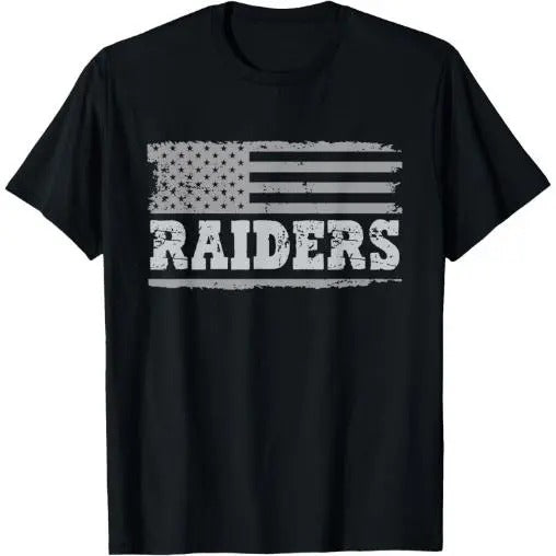 Raiders T-shirt American Falg T-Shirt Made in USA