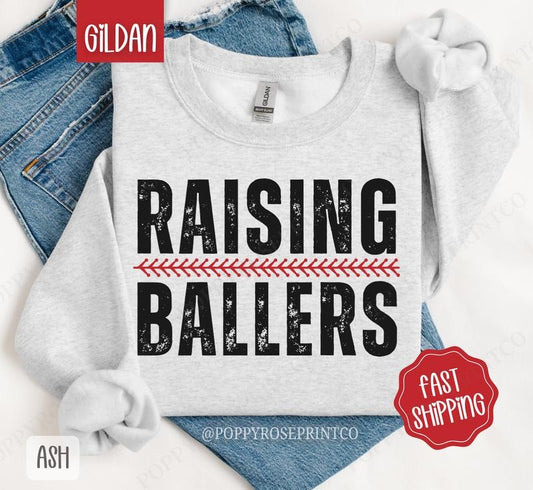 Raising Ballers Baseball Mom Sweatshirt, Sports Mom Sweatshirt, Raising Ballers Sweatshirt, Baseball Mom Game Day