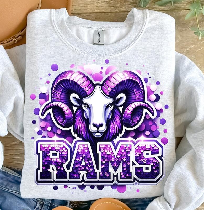 Rams Png, Mascot Png, Sport Png, Purple Silver Sequin Png, Game Day Png, Trendy Png, T-Shirt Design,  Design, Digital Top Tshirt