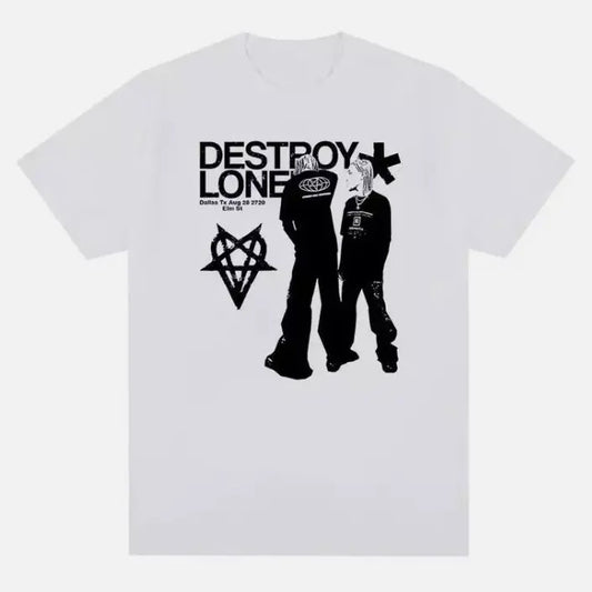 Rapper Playboi Lonely Graphic T-Shirt Men's Fashion Harajuku, Daily Casual, Grahpic tees, Cotton T-Shirt, Crew Neck...