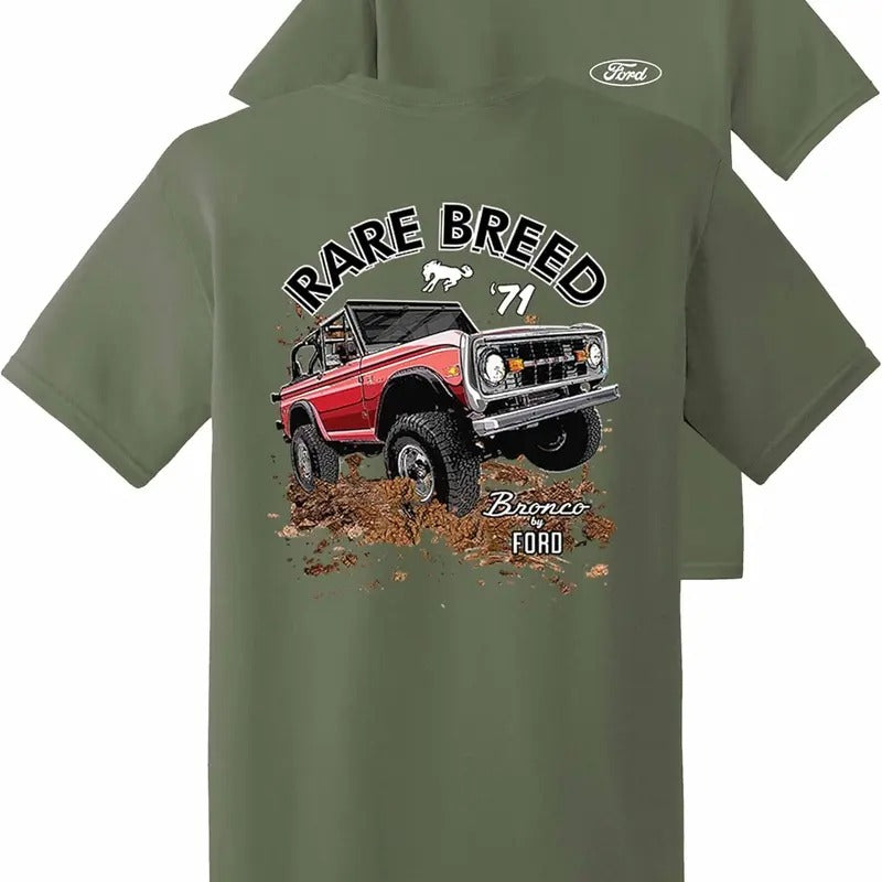 Rare Breed Ford Bronco T-Shirt Classic Vintage Retro Bronco 1971 Truck Mens Tee Classic Car Collection Hoodie, Sweatshirt