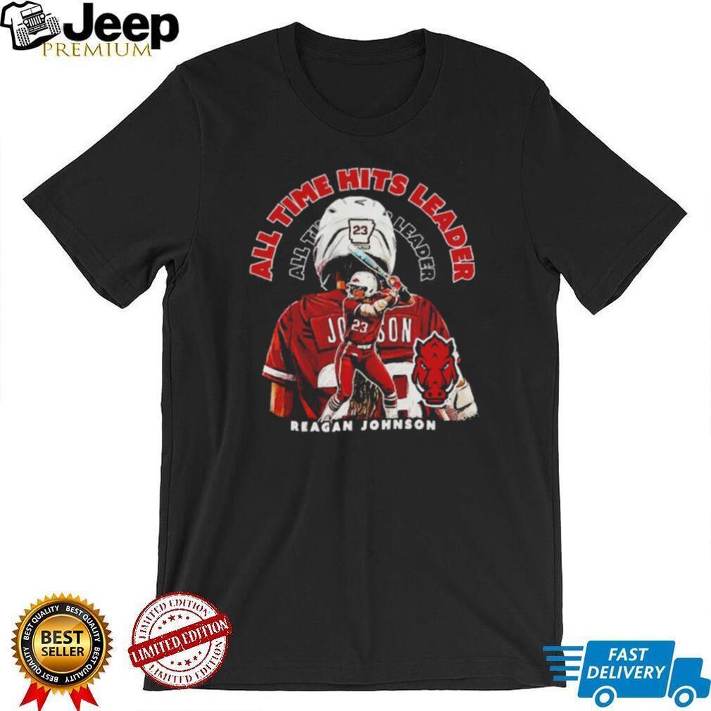 Reagan Johnson All Time Hits Leader Arkansas Razorbacks Softball T Shirt