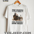Real Grandpas Drink Whiskey Funny Old Man Bourbon Lover T Shirt