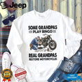 Real Grandpas Restore Motorcycles Biker Grandpa Gift Shirt