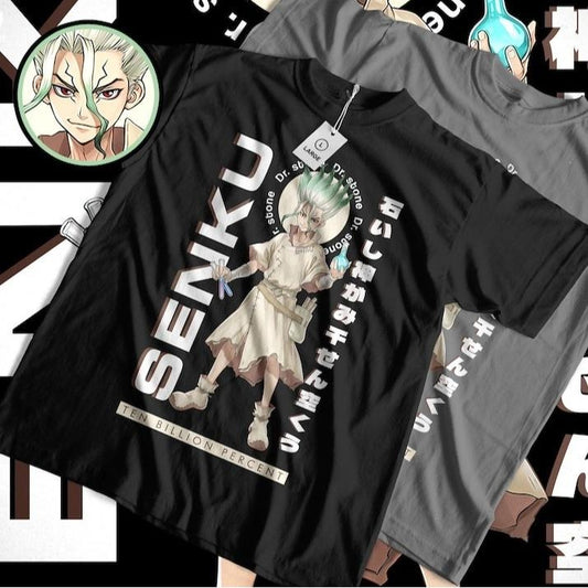 Rebirth of Science Unisex T-shirt - Dr. Stone Theme, Japanese Anime Design, Unique Fashion, Creative Apparel, Stylish Graphic Tee, Gift for