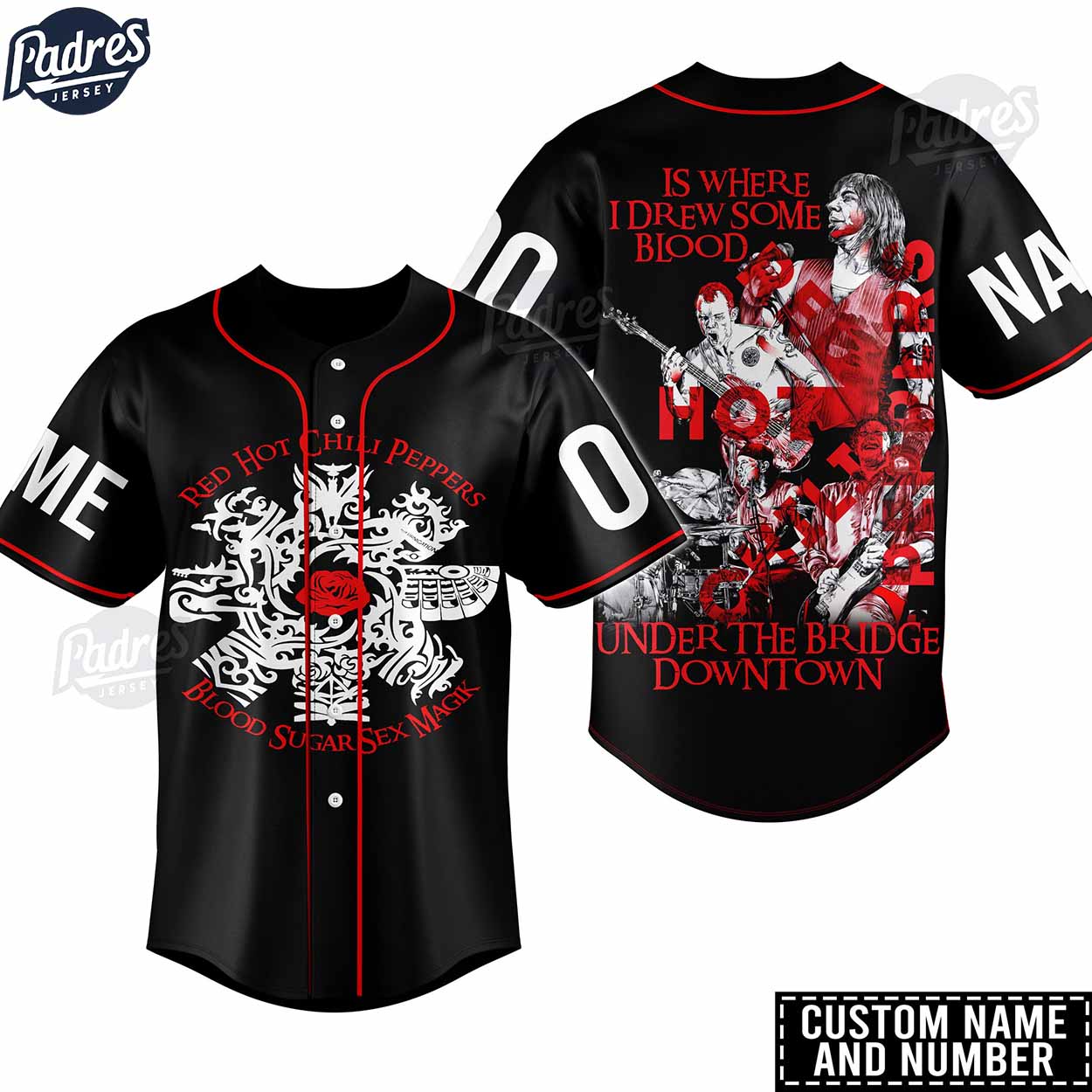 Red Hot Chili Peppers Baseball Jersey Style - Padres Jersey Oasis: Elevate Your Baseball Style Game T-Shirts,... (Image 1)
