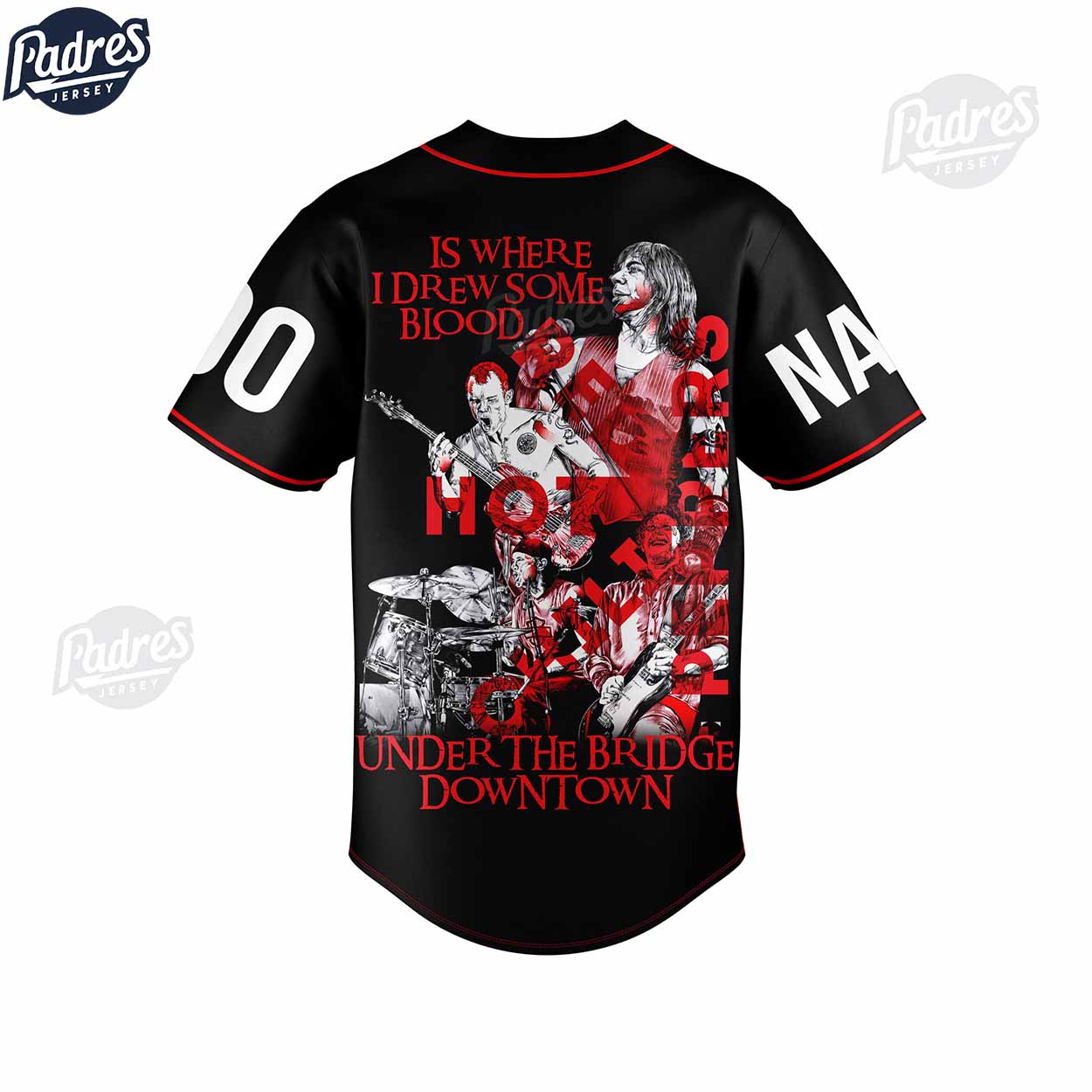 Red Hot Chili Peppers Baseball Jersey Style - Padres Jersey Oasis: Elevate Your Baseball Style Game T-Shirts,... (Image 3)