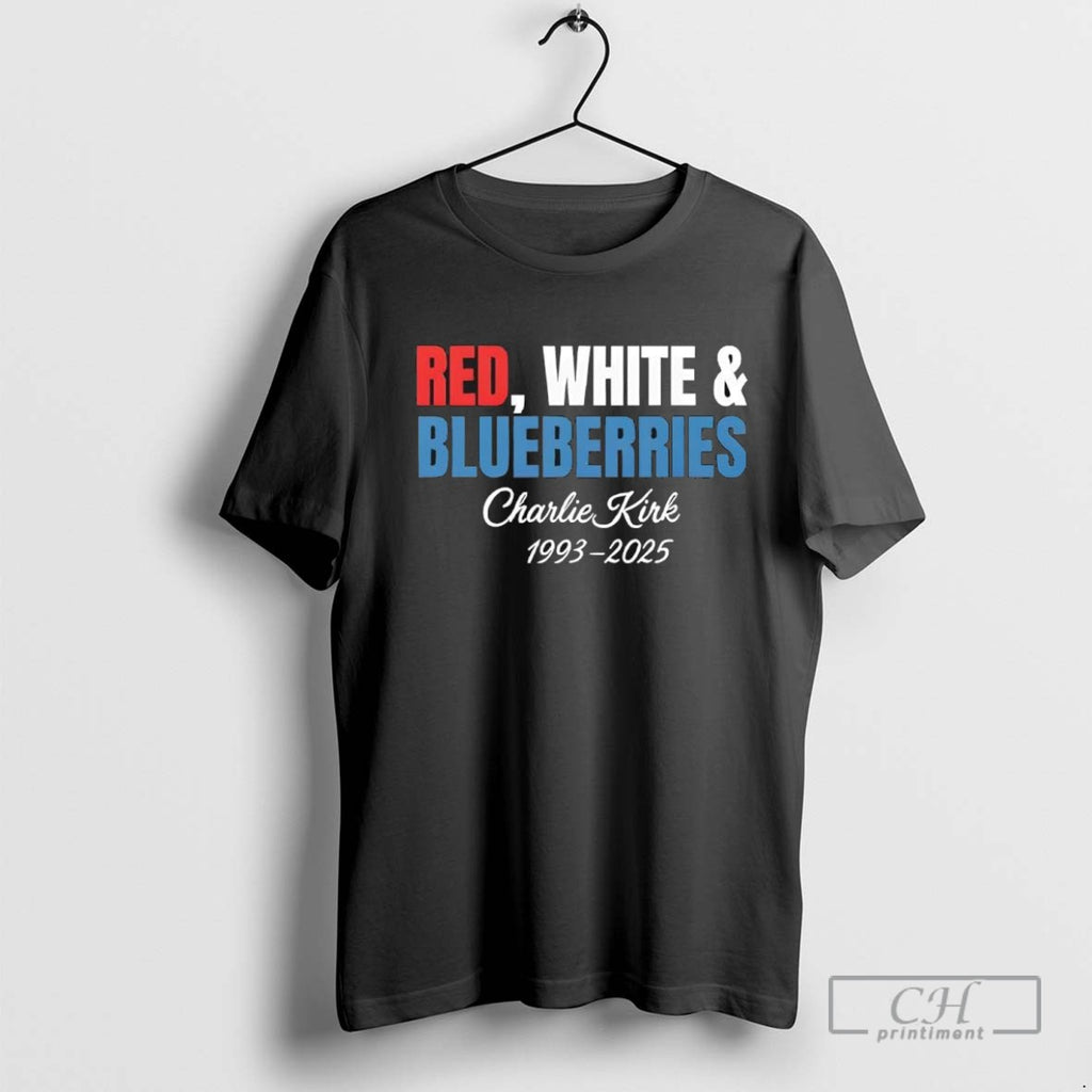 Red White And Blueberries Charlie Kirk 1993 2025 T Shirt Sweater