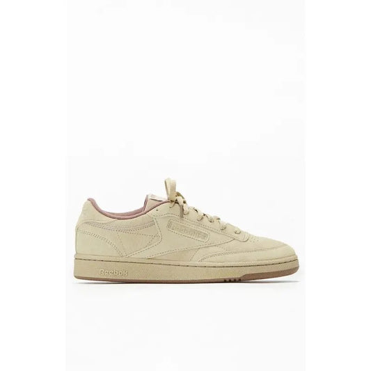 Reebok Men's Beige Club C 85 Smooth Suede Shoes - Multicolor
