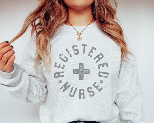 Registered Nurse Sweatshirt, Vintage RN Sweatshirt, Retro Nurse RN Crewneck, Nurse Gift, Nursing Student Gift, Nurses Shirt, Registered Nurse Shirt
