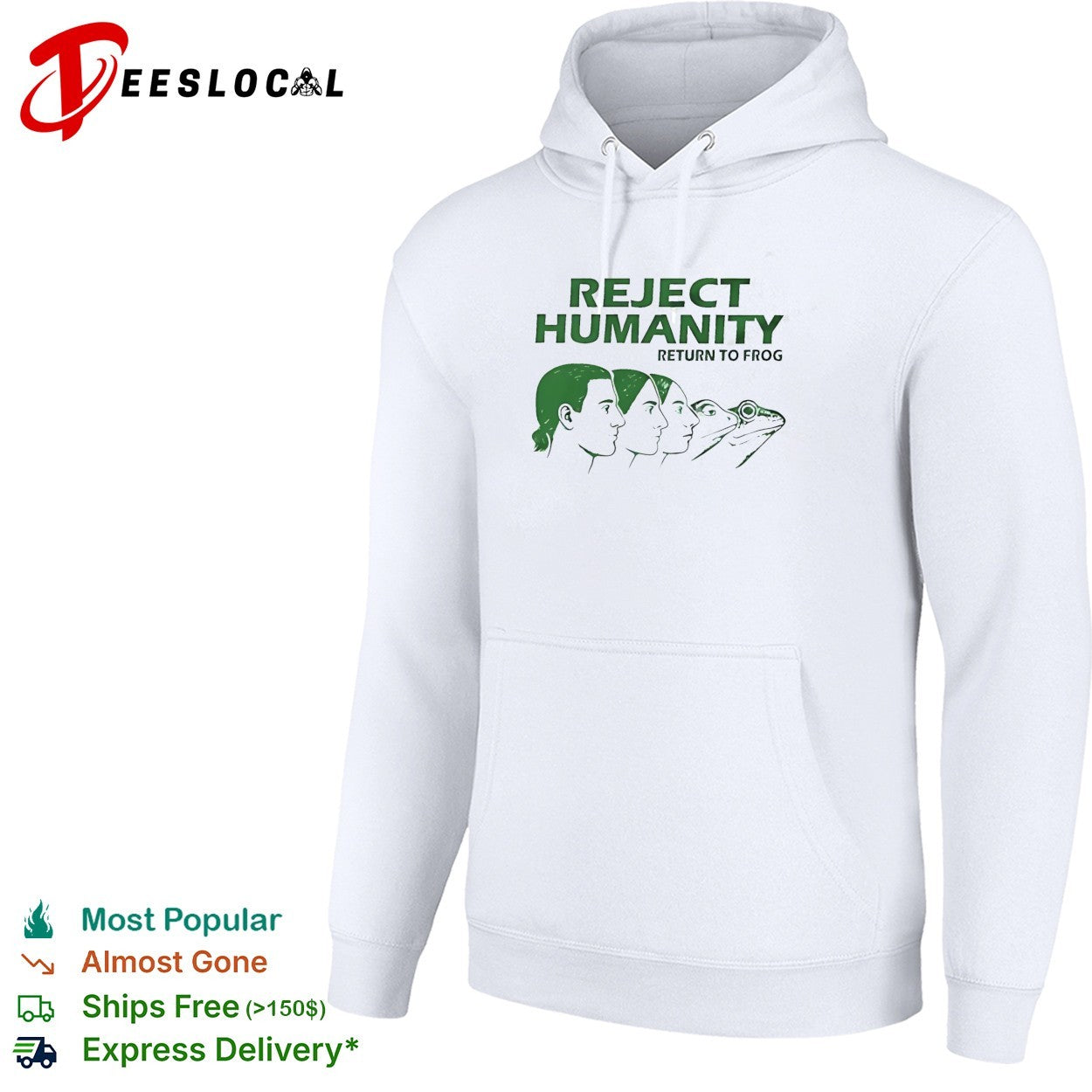 Reject humanity return to frog shirt