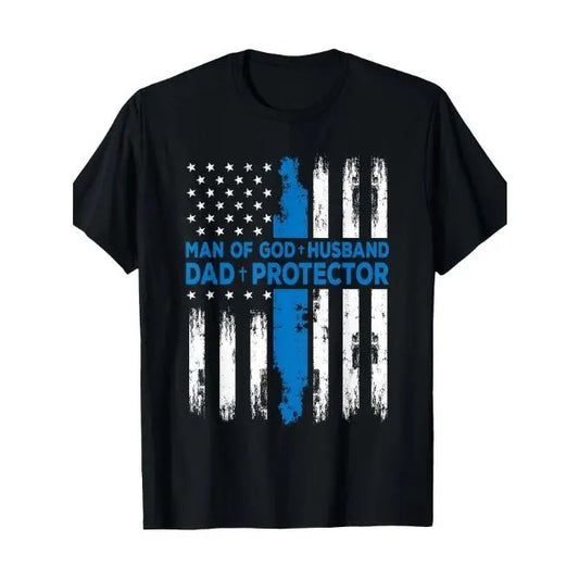 Religious Man Of God Husband Dad Protector T-Shirt - Made in USA Hoodie, Sweatshirt | WearSparks.com