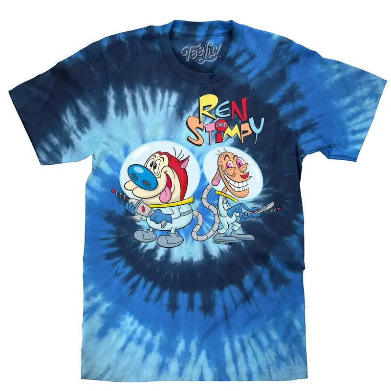 Ren & Stimpy Astronaut Tie Dye graphic tee Hoodie, Sweatshirt | WearSparks.com