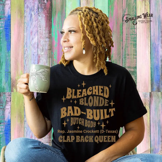 Rep Crockett Political T Shirt, Bad Built Feminist Shirt, Funny Quote Tee, Liberal Gift, Jasmine Crockett Mtg Gift, Viral Shirt, Unisex T-Shirt, Gifts For Girl, Short Sleeve Tee Shirt, Gifts For Birthday Fathers Day Christmas