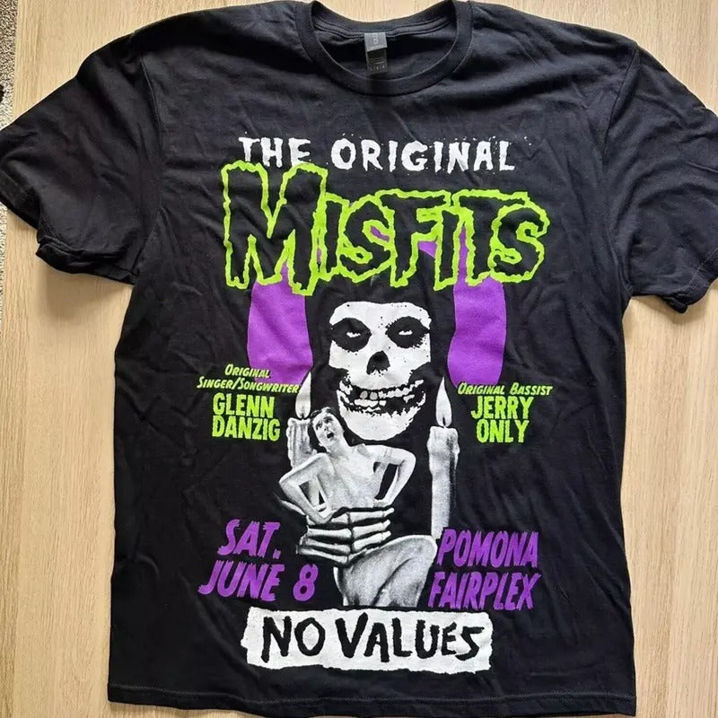 Reprint The Misfits No Values Festival Pomona 2024 T shirt classic