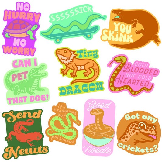 Reptile Sticker Extra Large Stickers for Adults Funny Adhesives with Memes Sarcastic  Funny Animal  Multi