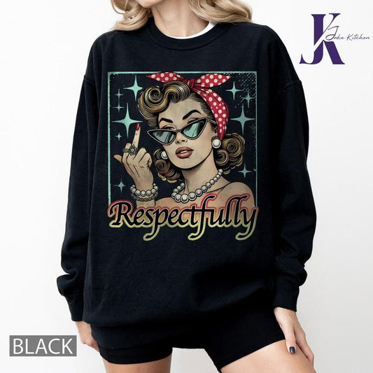 Respectfully Comfort Colors Shirt,Retro empowered women feminist shirt,Equal Rights,Social Justice,Human Rights shirt,Girl power shirt,Vintage Women Shirt