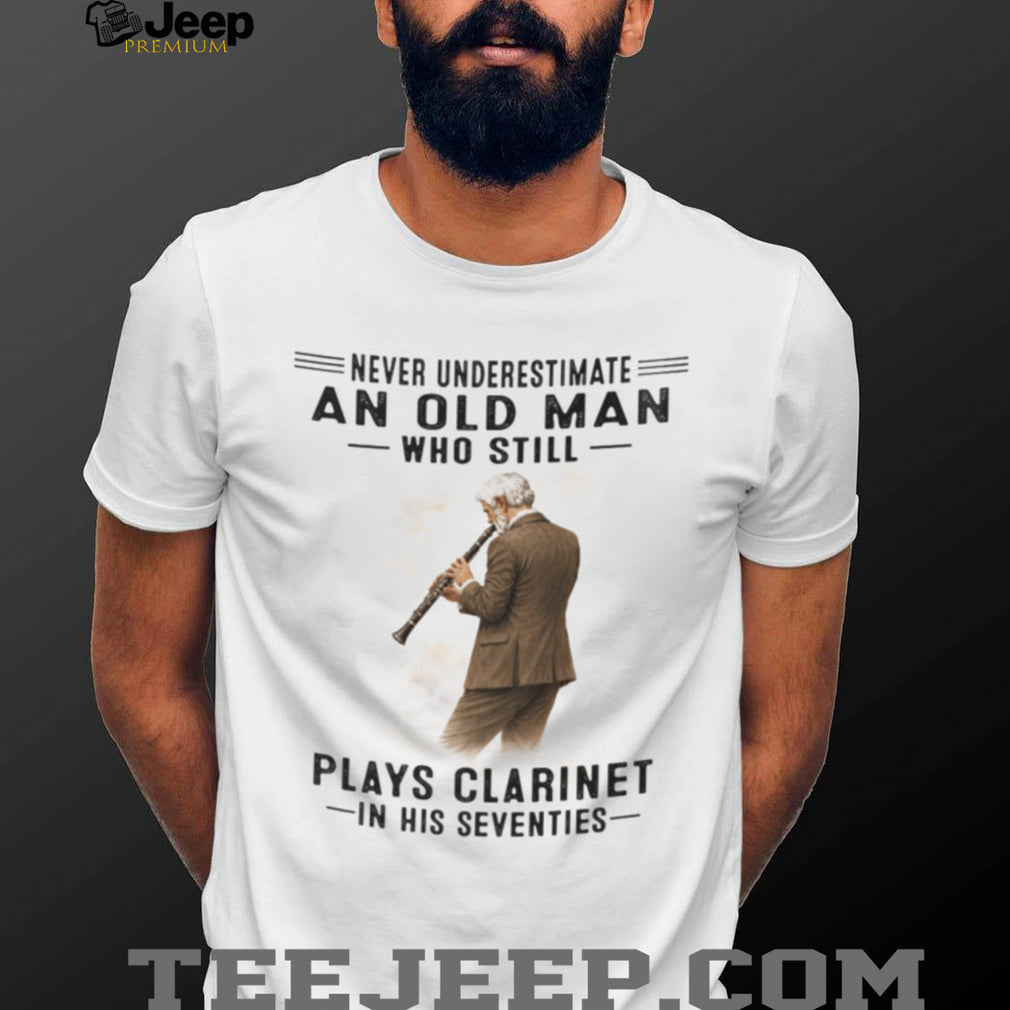 Retired Clarinet Musician Old Man 70th Birthday Shirt