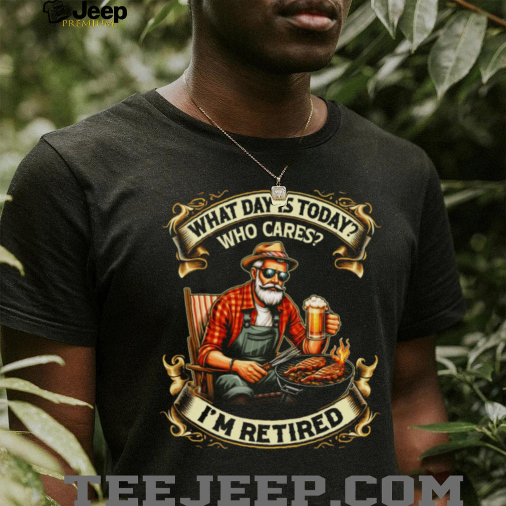 Retired Grilling and Beer Enthusiast T Shirt Funny Dad BBQ Graphic T Shirt