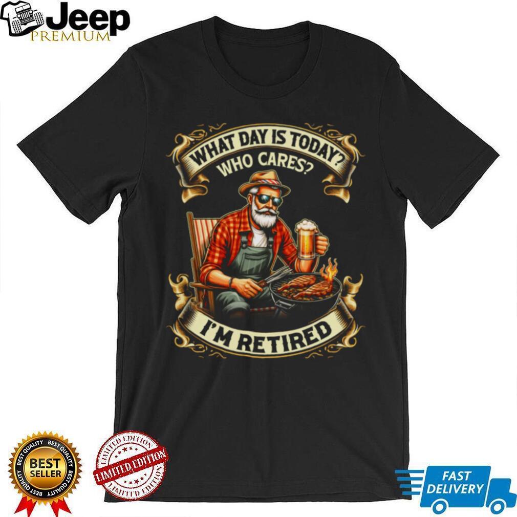 Retired Grilling and Beer Enthusiast T Shirt Funny Dad BBQ Graphic T Shirt