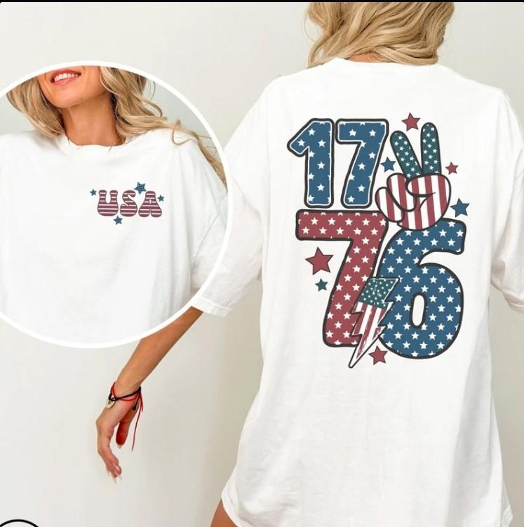 Retro 1776 Shirt, Patriotic 4th of July Shirt, USA EST Independence Day T-Shirt