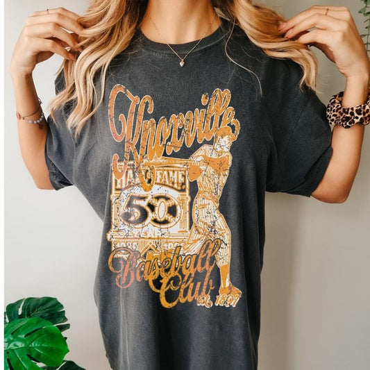 Retro 80s Knoxville Baseball Club T Shirt, Tennessee Sports Fan Gift, Vintage Baseball Fan Shirt, Knoxville Shirt, Game Day Apparel, Baseball Season, Unisex T-Shirt, Gifts For Men Women, Short Sleeve Tee Shirt