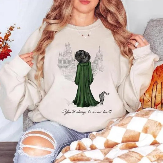 Retro 90s Maggie Smith Memorial Shirt - Sweatshirt - Hoodie, In Loving Memory of Maggie Smith Vintage Tshirt, Maggie Smith Haarry Potter,, Hogwarts Professor McGonagall Tshirt, Spooky Season, Tee Print
