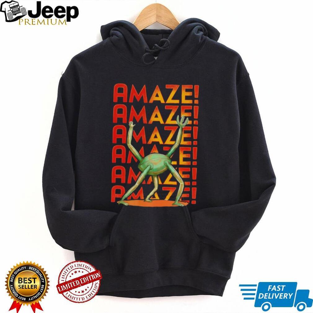 Retro Amaze! Green Robot Dancing Graphic T Shirt