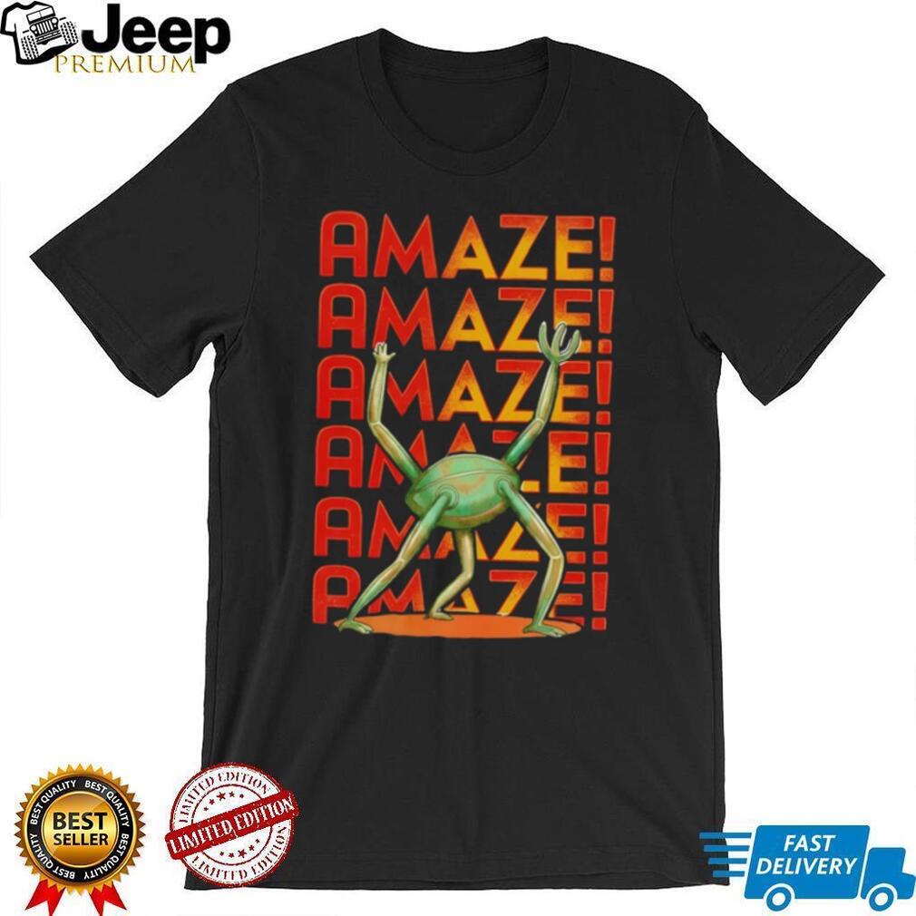 Retro Amaze! Green Robot Dancing Graphic T Shirt