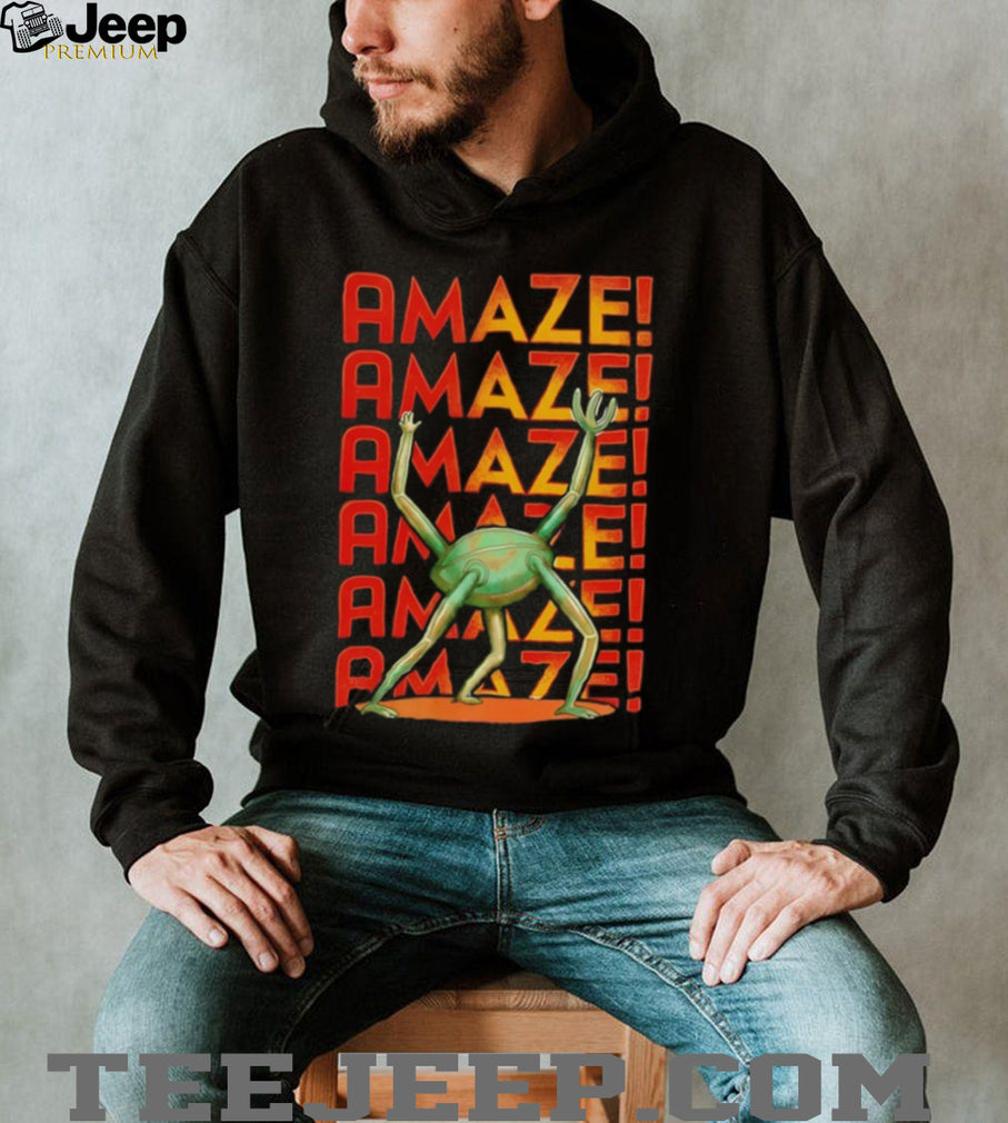 Retro Amaze! Green Robot Dancing Graphic T Shirt