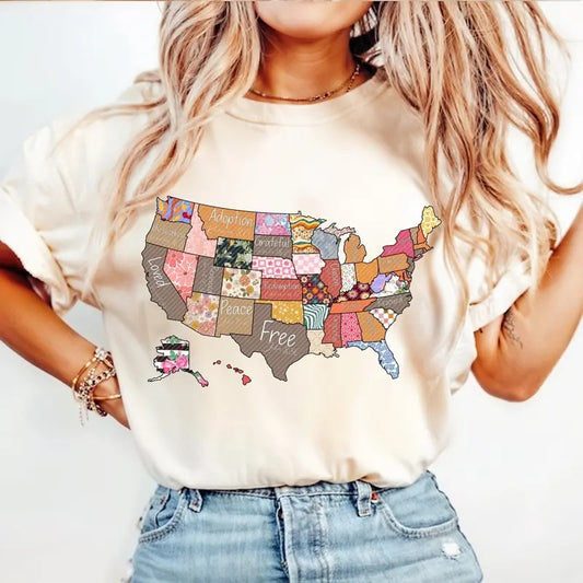 Retro America Usa Map T Shirt, You Are Bible Verse Design 4th Of July Usa Flag American Girl Shirt American 1776 Shirt  T-shirt, sweater and Hoodie