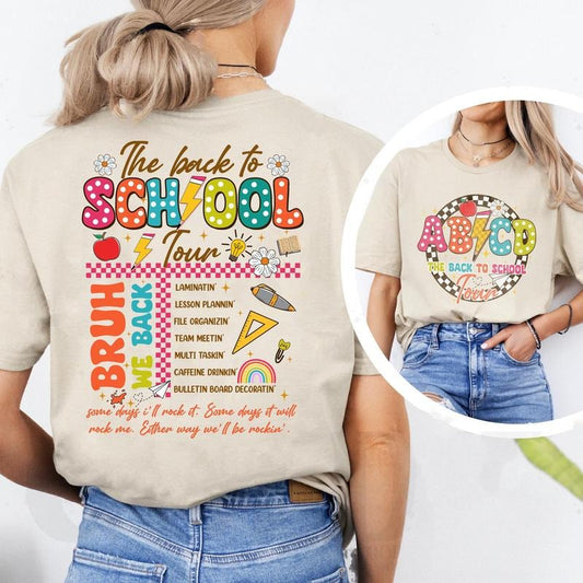 Retro Back To School Shirt For Teachers Abcd Teacher Shirts First Day Of School Teacher T-shirtteacher Giftteacher Team Shirttour Shirt Latarshia Grant