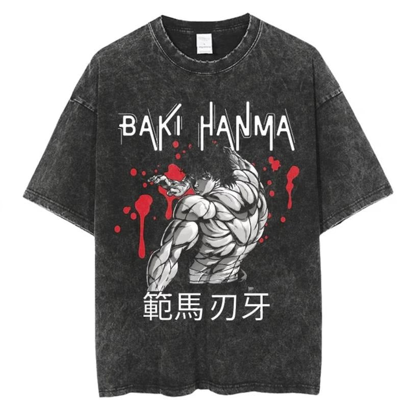 Retro Baki Hanma Shirt -Vintage Baki Hanma Shirt,Baki the Grappler Shirt,Baki Hanma Merch,Baki The Grappler Tshirt Menswear Top Underwear Streetwear
