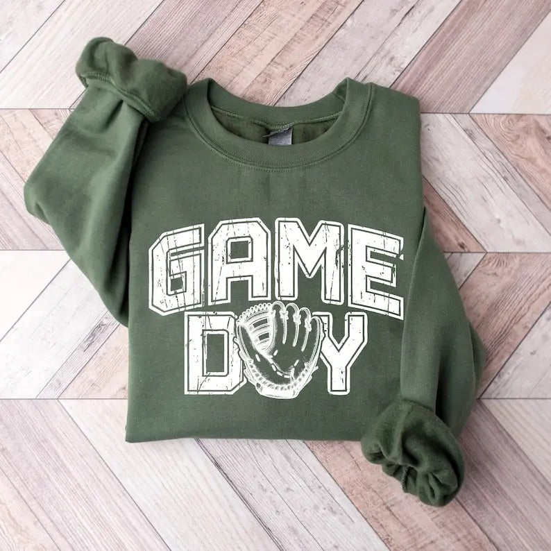 Retro Baseball Game Day Sweatshirt, Baseball Mama Sweatshirt, Baseball Season Shirt for Mom, Baseball Team Gift, School Sport Game Day Shirt