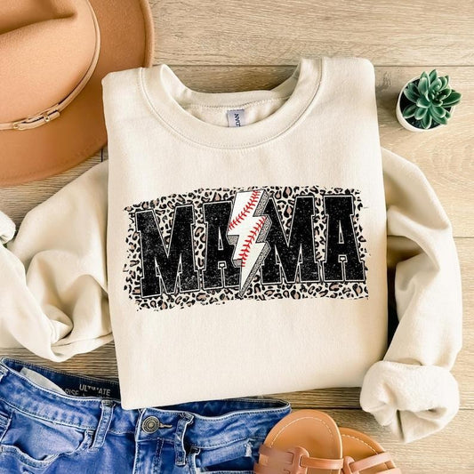Retro Baseball , Game Day Baseball , Baseball Mama , Leopard Print, Baseball Mom , Baseball Season , Lightning Bolt...