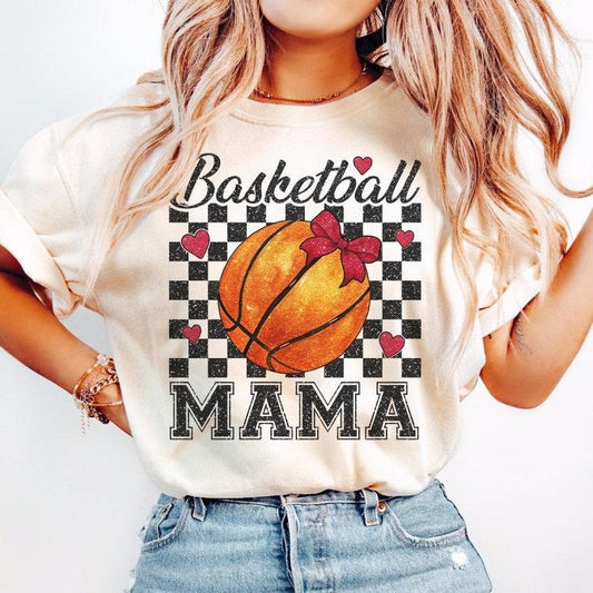 Retro Basketball Mama T-shirt, Sports, Basketball Season, Basketball Mom