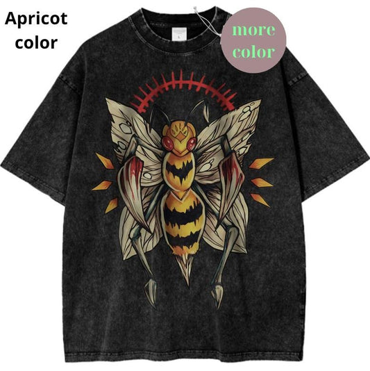 Retro Beedrill T-Shirt, Pokemon Shirt, PKM Shirt, Anime TShirt, Vintage Graphic Tee, Streetwear Shortsleeve Printed Womenswear Top