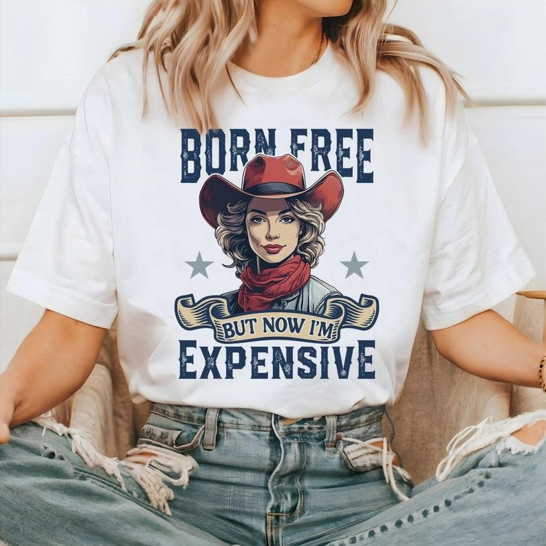 Retro Born Free But Now I'm Expensive Shirt, 4th of July Shirt, Fourth of July, Independence Day, Patriotic Shirt,...