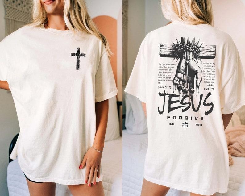 Retro Christian Shirt, Jesus T-Shirt, Christian Cross Shirt, Bible Verse Shirt, Jesus Tees