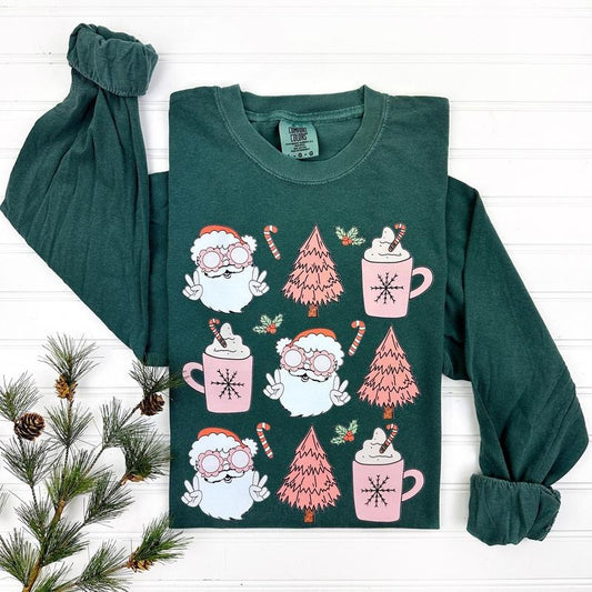 Retro Christmas Comfort Colors T-Shirt