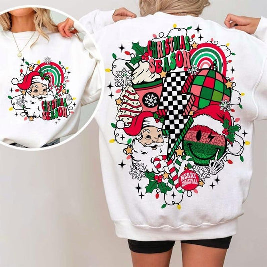 Retro Christmas Crewneck Sweatshirt, Xmas T Shirt, Merry Christmas Shirt, Retro Christmas Tee, Movie Hoodie, Xmas Season Comfort Oversized