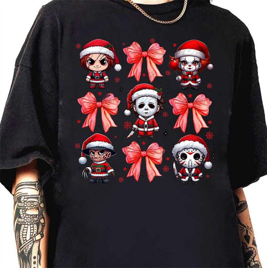 Retro Christmas Killers Shirt - Vintage Style with a Slasher Twist